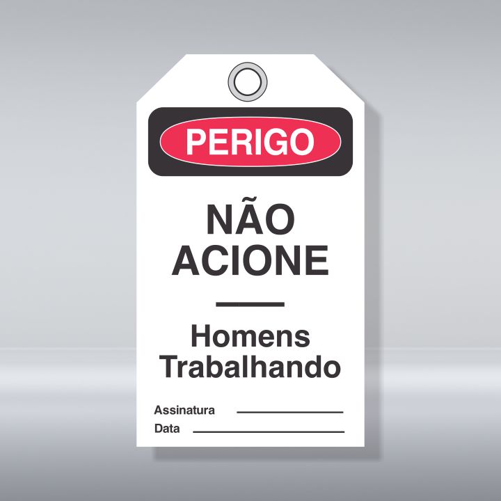 CARTÃO TRAVAMENTO PERIGO | NÃO ACIONE HOMENS TRABALHANDO